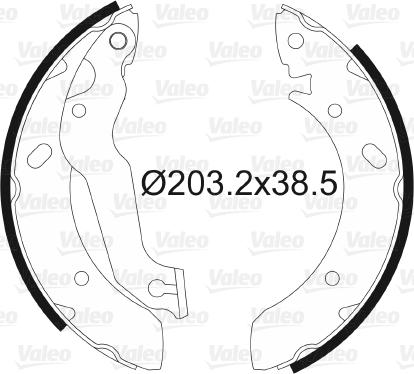 Valeo 562609 - Комплект тормозных колодок, барабанные autospares.lv