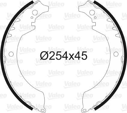 Valeo 562603 - Комплект тормозных колодок, барабанные autospares.lv