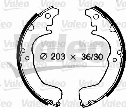 Valeo 562683 - Комплект тормозных колодок, барабанные autospares.lv