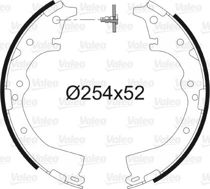 Valeo 562639 - Комплект тормозных колодок, барабанные autospares.lv