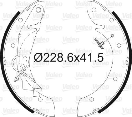 Valeo 562634 - Тормозные башмаки, барабанные autospares.lv