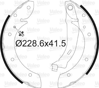 Valeo 562630 - Комплект тормозных колодок, барабанные autospares.lv