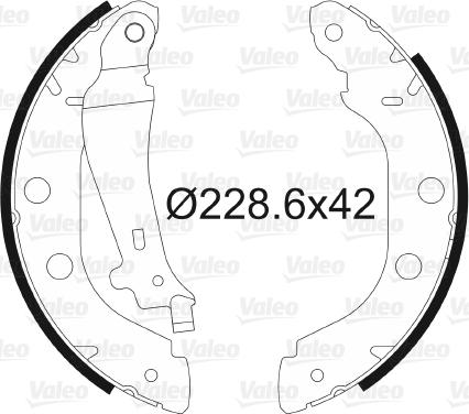 Valeo 562638 - Комплект тормозных колодок, барабанные autospares.lv