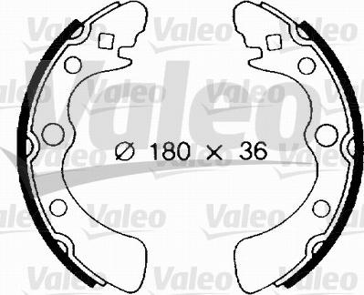 Valeo 562679 - Комплект тормозных колодок, барабанные autospares.lv