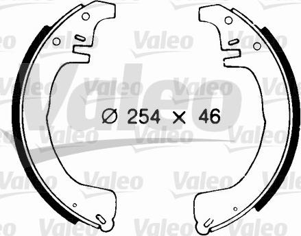 Valeo 562676 - Комплект тормозных колодок, барабанные autospares.lv