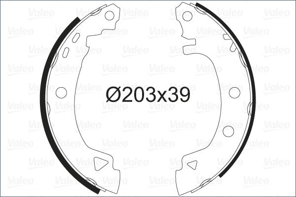 Valeo 562041 - Комплект тормозных колодок, барабанные autospares.lv