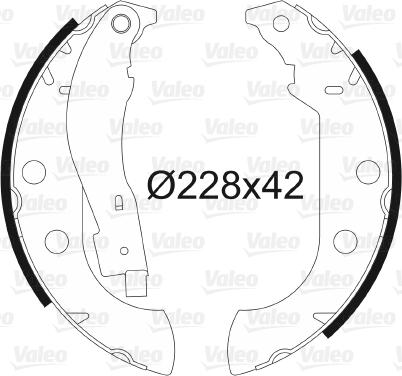 Valeo 562059 - Комплект тормозных колодок, барабанные autospares.lv