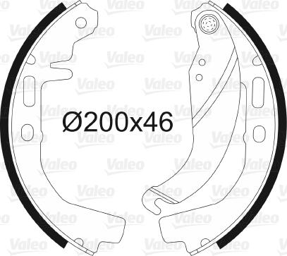 Valeo 562052 - Комплект тормозных колодок, барабанные autospares.lv