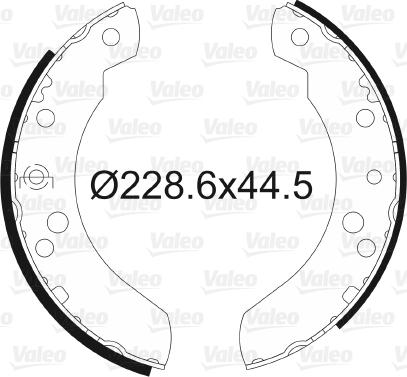 Valeo 562064 - Комплект тормозных колодок, барабанные autospares.lv