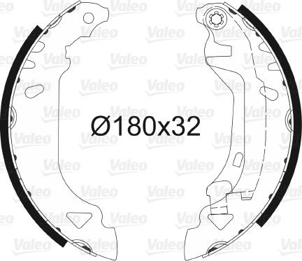 Valeo 562061 - Комплект тормозных колодок, барабанные autospares.lv