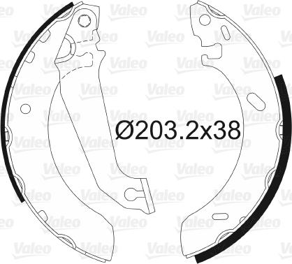 Valeo 562086 - Комплект тормозных колодок, барабанные autospares.lv