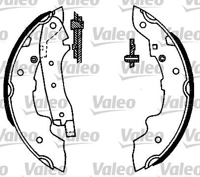 Valeo 562027 - Комплект тормозных колодок, барабанные autospares.lv