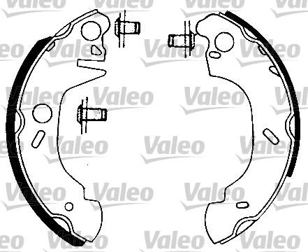 Valeo 562073 - Комплект тормозных колодок, барабанные autospares.lv