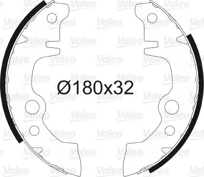 Valeo 562101 - Комплект тормозных колодок, барабанные autospares.lv