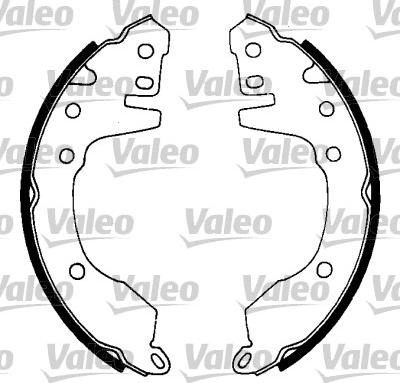 Valeo 562748 - Комплект тормозных колодок, барабанные autospares.lv