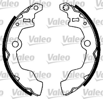 Valeo 562756 - Комплект тормозных колодок, барабанные autospares.lv