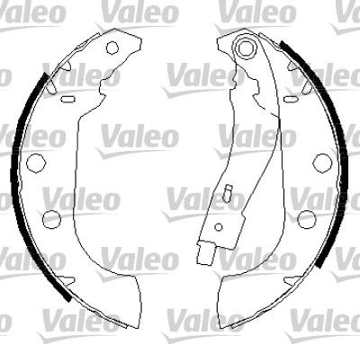 Valeo 562758 - Комплект тормозных колодок, барабанные autospares.lv