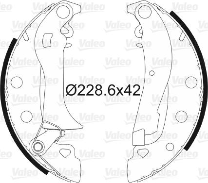 Valeo 562764 - Комплект тормозных колодок, барабанные autospares.lv