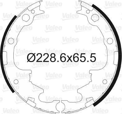 Valeo 562768 - Комплект тормозных колодок, барабанные autospares.lv