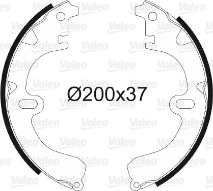 Valeo 562708 - Комплект тормозных колодок, барабанные autospares.lv