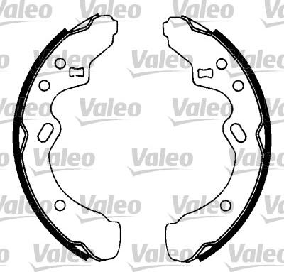 Valeo 562703 - Комплект тормозных колодок, барабанные autospares.lv