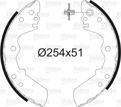 Valeo 562719 - Комплект тормозных колодок, барабанные autospares.lv