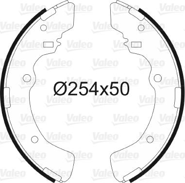 Valeo 562715 - Комплект тормозных колодок, барабанные autospares.lv