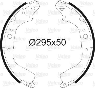 Valeo 562786 - Комплект тормозных колодок, барабанные autospares.lv