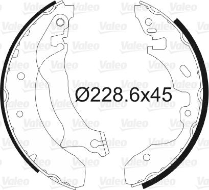 Valeo 562724 - Комплект тормозных колодок, барабанные autospares.lv