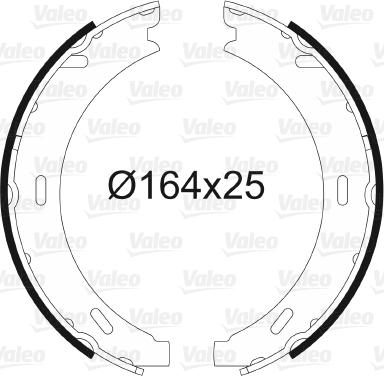 Valeo 562726 - Комплект тормозов, ручник, парковка autospares.lv