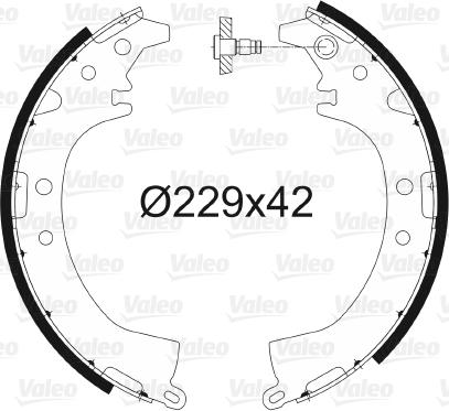 Valeo 562774 - Комплект тормозных колодок, барабанные autospares.lv