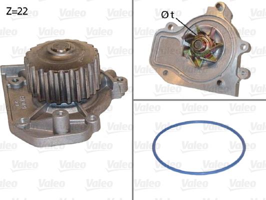 Valeo 506943 - Водяной насос autospares.lv