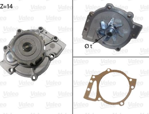 Valeo 506588 - Водяной насос autospares.lv