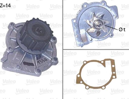 Valeo 506853 - Водяной насос autospares.lv