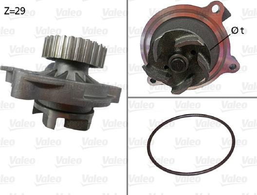 Valeo 506336 - Водяной насос autospares.lv