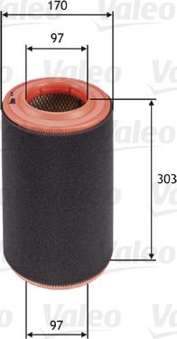 Valeo 585695 - Воздушный фильтр, двигатель autospares.lv