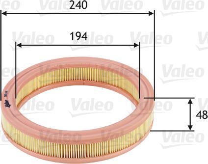 Valeo 585691 - Воздушный фильтр, двигатель autospares.lv