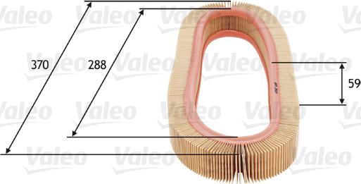 Valeo 585693 - Воздушный фильтр, двигатель autospares.lv