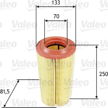 Valeo 585649 - Воздушный фильтр, двигатель autospares.lv