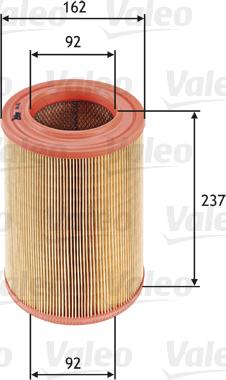 Valeo 585645 - Воздушный фильтр, двигатель autospares.lv