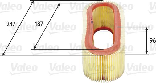Valeo 585643 - Воздушный фильтр, двигатель autospares.lv