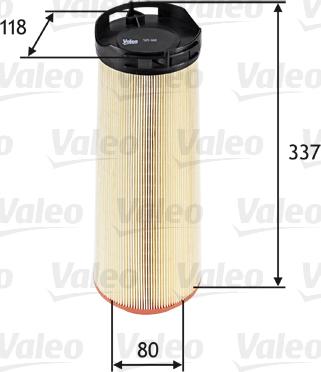 Valeo 585668 - Воздушный фильтр, двигатель autospares.lv