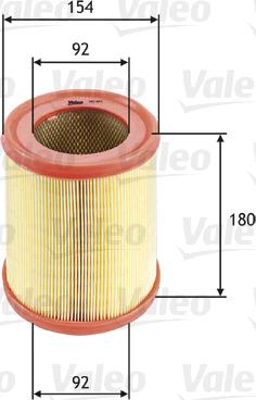 Valeo 585604 - Воздушный фильтр, двигатель autospares.lv