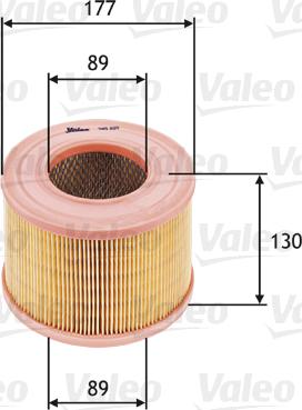 Valeo 585605 - Воздушный фильтр, двигатель autospares.lv