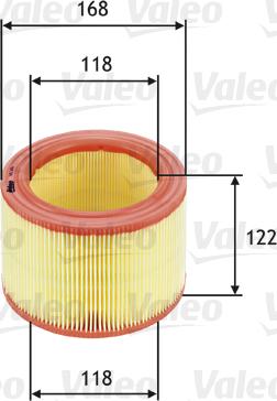 Valeo 585600 - Воздушный фильтр, двигатель autospares.lv