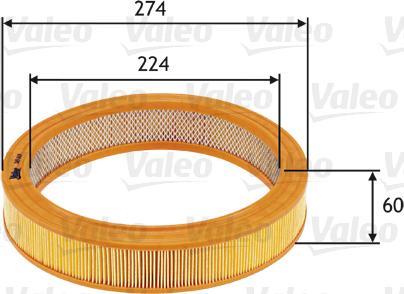 Valeo 585619 - Воздушный фильтр, двигатель autospares.lv