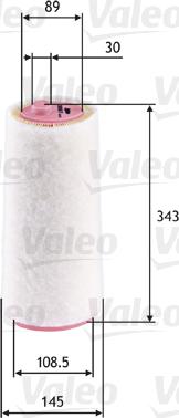 Valeo 585617 - Воздушный фильтр, двигатель autospares.lv
