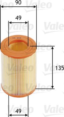 Valeo 585681 - Воздушный фильтр, двигатель autospares.lv