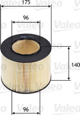 Valeo 585683 - Воздушный фильтр, двигатель autospares.lv