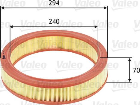 Valeo 585633 - Воздушный фильтр, двигатель autospares.lv